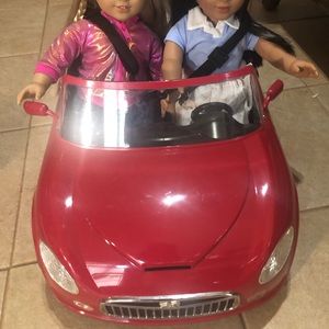 American girl red RC sports car. Retired. Works great